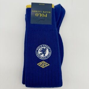Polo Ralph Lauren Socks Size 6 - 12 Blue Polo Sport Football Club Soccer NEW